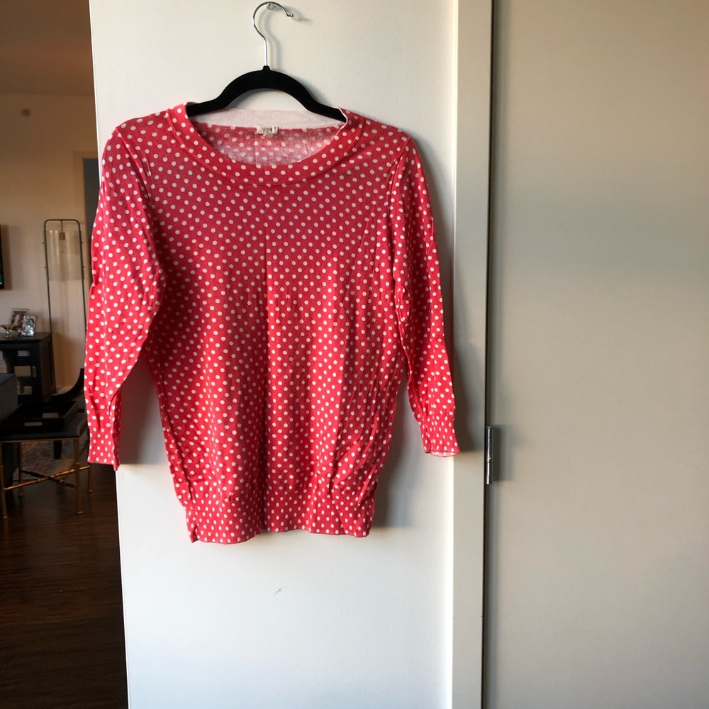 J Crew polka dot sweater